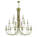 Livex Lighting - 42688-01 - 21 Light Foyer Chandelier - Estate - Antique Brass