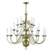 Livex Lighting - 5019-01 - 20 Light Foyer Chandelier - Williamsburgh - Antique Brass