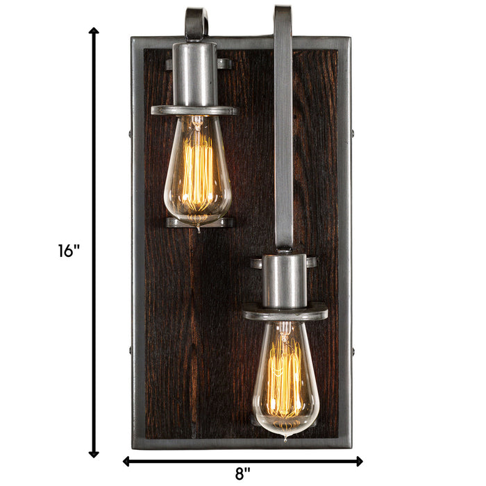 Varaluz - 268W02RSL - Two Light Wall Sconce - Lofty - Steel