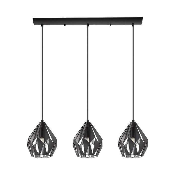 Eglo USA - 202037A - Three Light Pendant - Carlton - Black