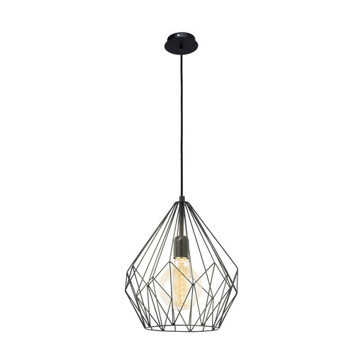 Carlton One Light Pendant Black