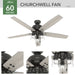 Churchwell 60" Ceiling Fan-Fans-Hunter-Lighting Design Store