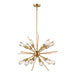 Vaxcel - P0228 - 12 Light Pendant - Estelle - Natural Brass