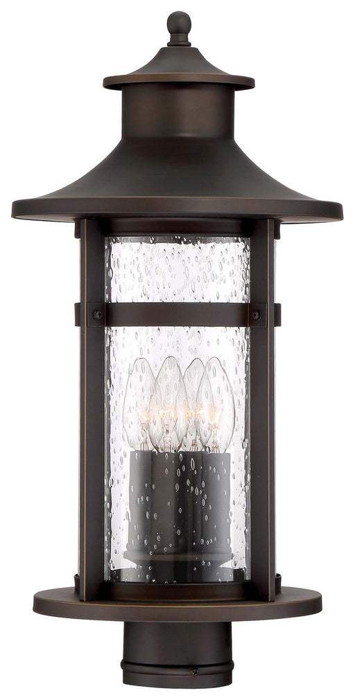 Minka-Lavery - 72556-143C - Four Light Outdoor Post Mount - Highland Ridge - Oil Rubbed Bronze w/Gold Highlights