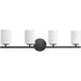 Progress Lighting - P2160-31 - Four Light Bath Bracket - Replay - Black