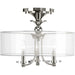 Progress Lighting - P350029-104 - Three Light Semi-Flush Convertible - Marche' - Polished Nickel