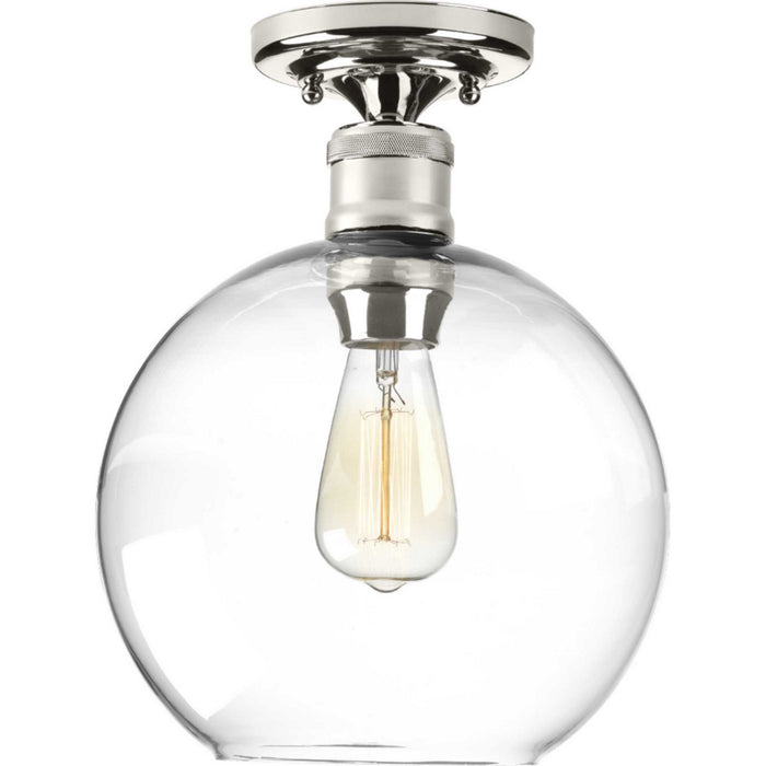 Progress Lighting - P350046-104 - One Light Flush Mount - Hansford - Polished Nickel