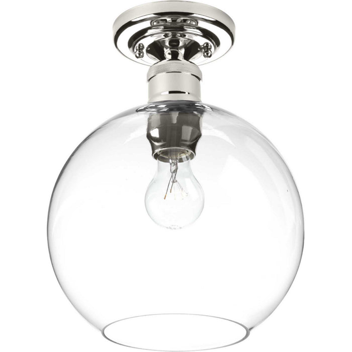 Progress Lighting - P350046-104 - One Light Flush Mount - Hansford - Polished Nickel