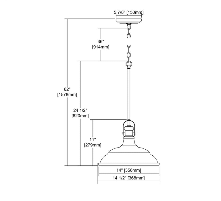 ELK Home - CN200142 - One Light Pendant - Blakesley - Brushed Nickel