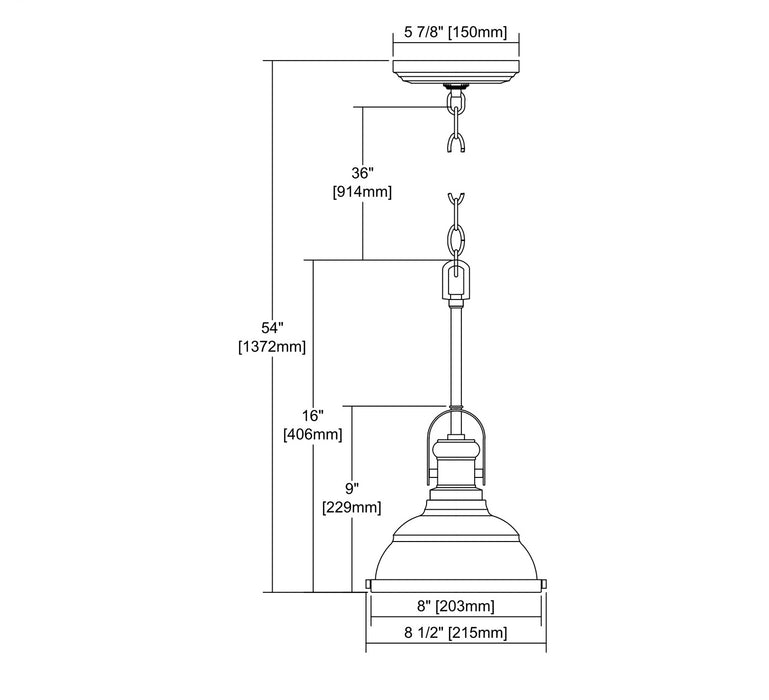 ELK Home - CN200151 - One Light Mini Pendant - Blakesley - Oil Rubbed Bronze