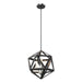 DVI Lighting - DVP29520SN/GR - Three Light Pendant - Polygon - Satin Nickel/Graphite