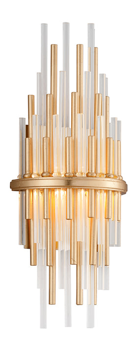Corbett Lighting - 238-11 - Two Light Wall Sconce - Theory - Gold Leaf W Polished Stainless
