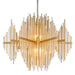 Corbett Lighting - 238-43-GL/SS - Two Light Chandelier - Theory - Gold Leaf/Stainless Steel