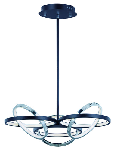 Gyro II LED Pendant Black / Polished Chrome
