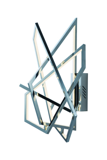 Trapezoid LED Wall Sconce Polished Chrome