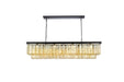 Sydney 12 Light Chandelier Matte Black-Linear/Island-Elegant Lighting-Lighting Design Store