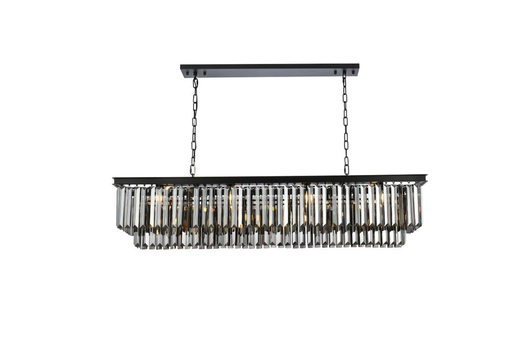 Sydney 12 Light Chandelier Matte Black-Linear/Island-Elegant Lighting-Lighting Design Store