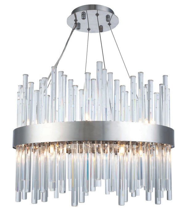 Dallas 14 Light Chandelier Chrome-Mid. Chandeliers-Elegant Lighting-Lighting Design Store