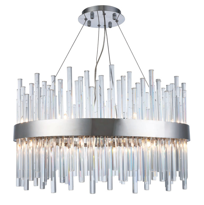 Dallas 16 Light Chandelier Chrome-Mid. Chandeliers-Elegant Lighting-Lighting Design Store