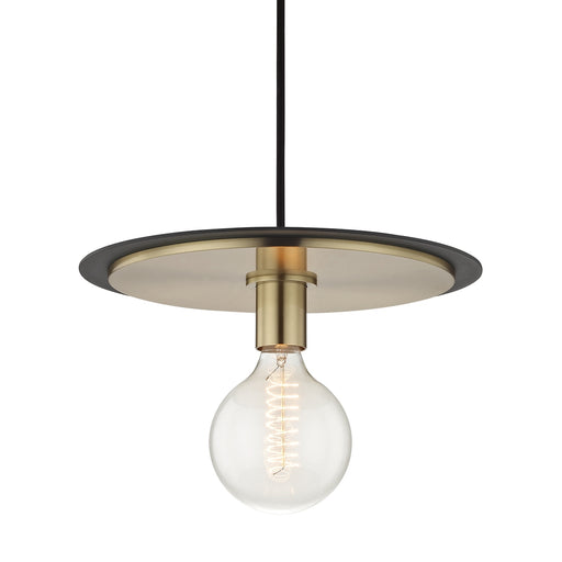 Milo One Light Pendant Aged Brass
