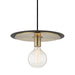 Mitzi - H137701L-AGB/BK - One Light Pendant - Milo - Aged Brass