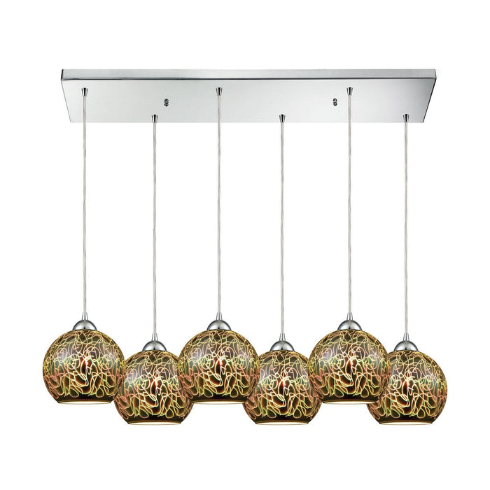 ELK Home - 10518/6RC - Six Light Pendant - Illusions - Polished Chrome