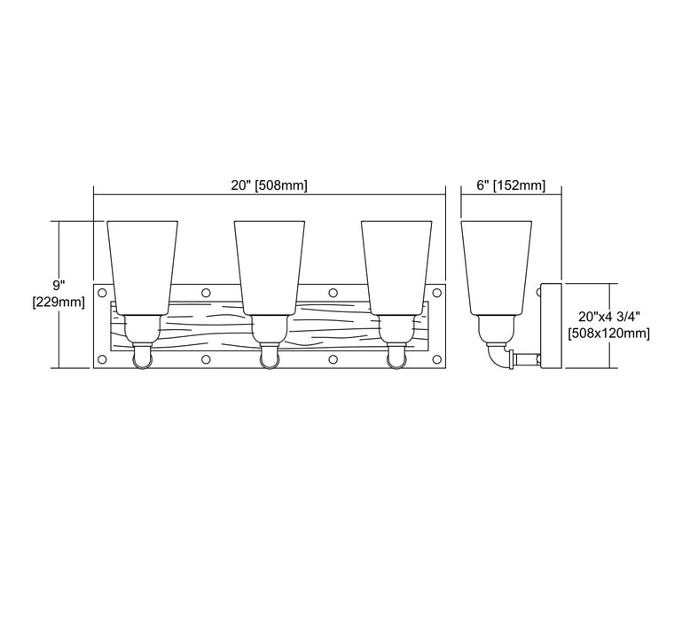 ELK Home - 14472/3 - Three Light Vanity - Platform - Weathered Zinc