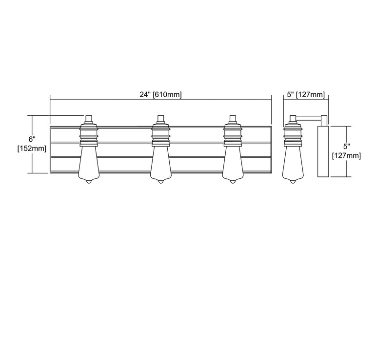 ELK Home - 16431/3 - Three Light Vanity - Brookweiler - Polished Nickel