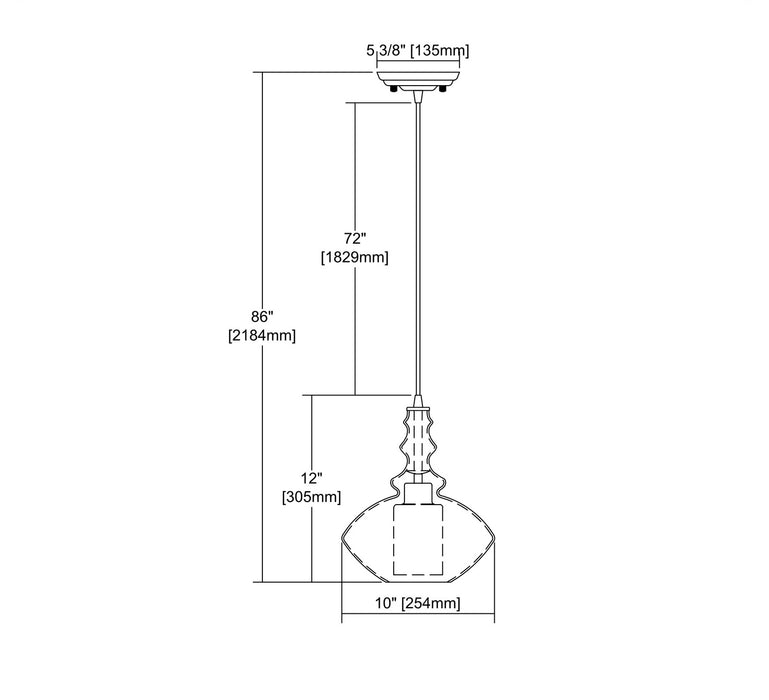 ELK Home - 56500/1 - One Light Mini Pendant - Alora - Polished Chrome