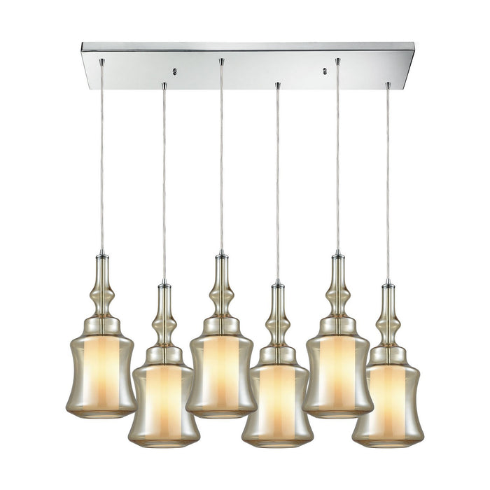 ELK Home - 56502/6RC - Six Light Pendant - Alora - Polished Chrome