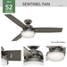 Sentinel 52" Ceiling Fan-Fans-Hunter-Lighting Design Store