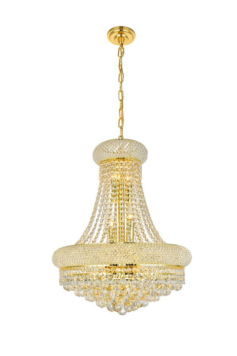 Primo 14 Light Chandelier Gold-Mini Chandeliers-Elegant Lighting-Lighting Design Store