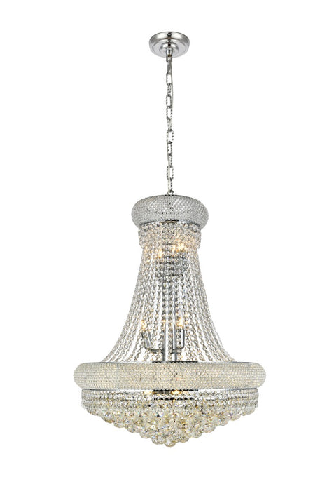 Primo 14 Light Chandelier Chrome-Mid. Chandeliers-Elegant Lighting-Lighting Design Store
