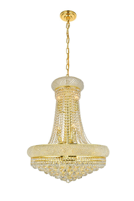 Primo 14 Light Chandelier Gold-Mid. Chandeliers-Elegant Lighting-Lighting Design Store