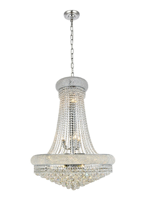 Primo 14 Light Chandelier Chrome-Mid. Chandeliers-Elegant Lighting-Lighting Design Store