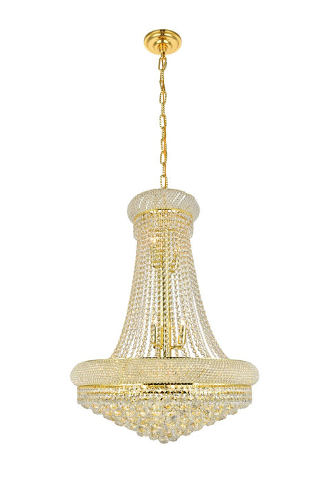 Primo 14 Light Chandelier Gold-Mid. Chandeliers-Elegant Lighting-Lighting Design Store