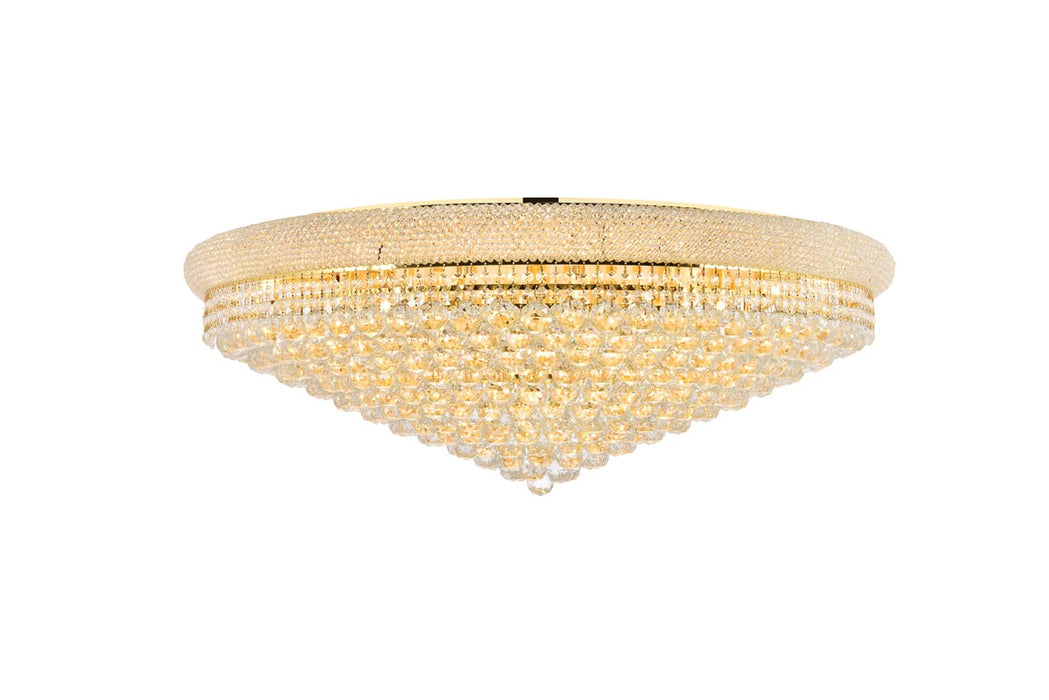 Primo 30 Light Flush Mount Gold-Flush Mounts-Elegant Lighting-Lighting Design Store