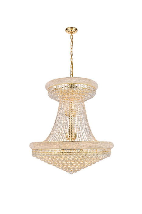 Primo 28 Light Chandelier Gold-Large Chandeliers-Elegant Lighting-Lighting Design Store