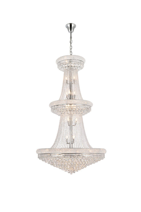 Primo 38 Light Chandelier Chrome-Large Chandeliers-Elegant Lighting-Lighting Design Store