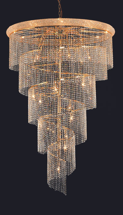 Spiral 29 Light Chandelier Gold-Large Chandeliers-Elegant Lighting-Lighting Design Store