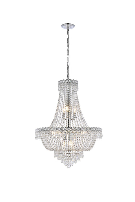 Century 12 Light Chandelier Chrome-Large Chandeliers-Elegant Lighting-Lighting Design Store