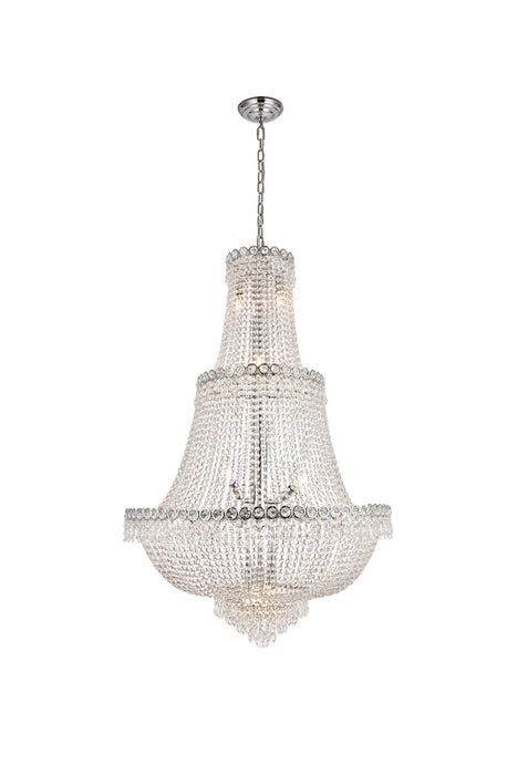 Century 17 Light Chandelier Chrome-Large Chandeliers-Elegant Lighting-Lighting Design Store