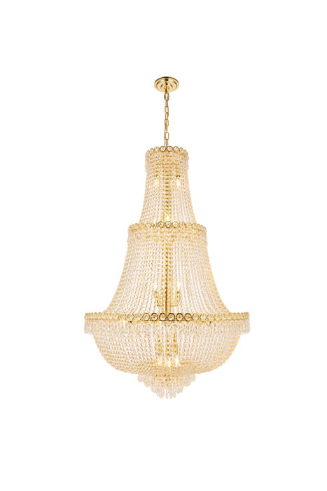 Century 17 Light Chandelier Gold-Large Chandeliers-Elegant Lighting-Lighting Design Store