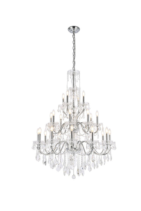 St. Francis 24 Light Chandelier Chrome-Large Chandeliers-Elegant Lighting-Lighting Design Store