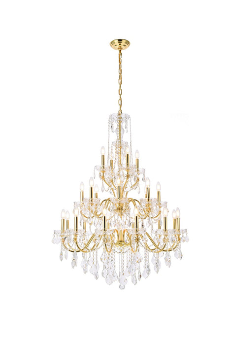 St. Francis 24 Light Chandelier Gold-Large Chandeliers-Elegant Lighting-Lighting Design Store