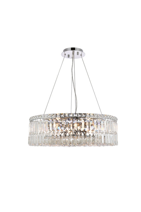 Maxime 12 Light Chandelier Chrome-Mid. Chandeliers-Elegant Lighting-Lighting Design Store