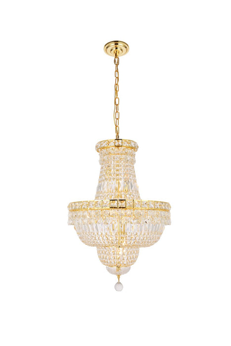 Tranquil 12 Light Pendant Gold-Mini Chandeliers-Elegant Lighting-Lighting Design Store