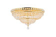 Tranquil 12 Light Flush Mount Gold-Flush Mounts-Elegant Lighting-Lighting Design Store