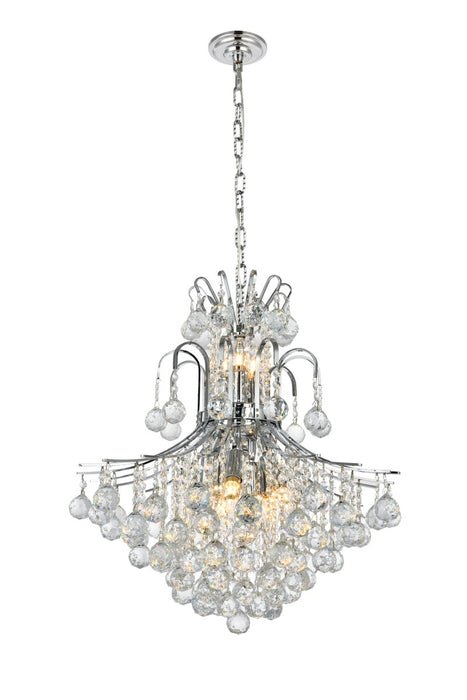 Toureg 11 Light Chandelier Chrome-Mid. Chandeliers-Elegant Lighting-Lighting Design Store