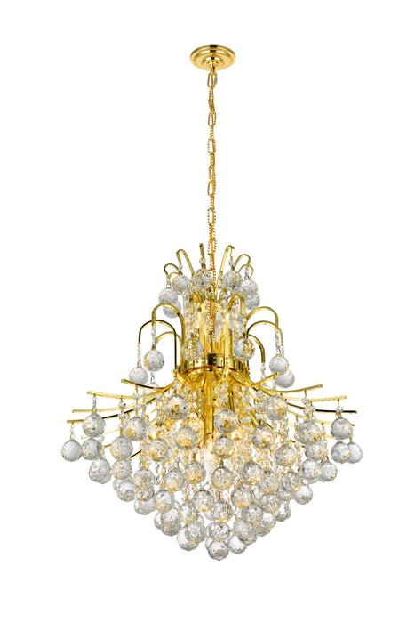 Toureg 11 Light Chandelier Gold-Mid. Chandeliers-Elegant Lighting-Lighting Design Store